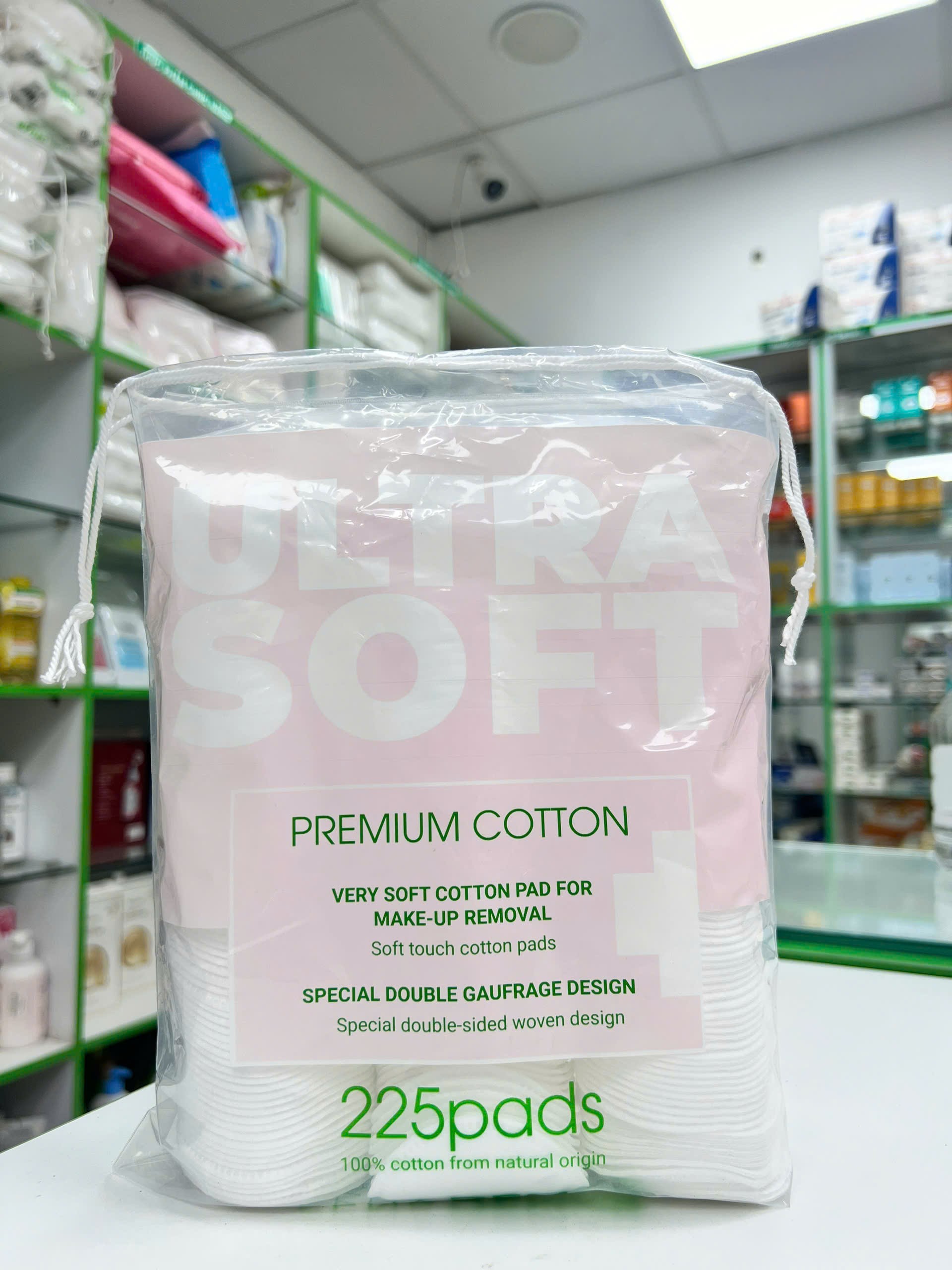 Gói 225 Miếng Bông Tẩy Trang Senademar 100% sợi Cotton tự nhiên — bao bì sản phẩm